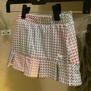 Nylon plaid, Nike, check tennis skirt for girls with shorts built inside